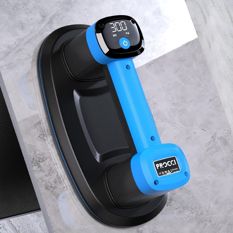 Procci Electric Battery Suction Cup – Cordless Vacuum Lifter for Tiles, Glass, Marble – Dual Motors, 660 LBS/300 KG Suction, LCD Display, 4500mAh Battery, 12h Runtime – For Smooth & Lightly Textured Surfaces - Image 1